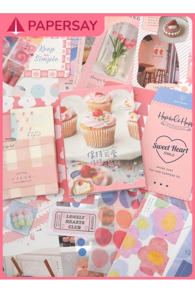PAPERSAY 346 Pcs Scrapbooking Supplies Kit, The Series of You Becoming Extra Sweet, Vintage Aesthetic Daily Travel Scrapbook Kit, DIY Journaling Supplies, A6 Grid Notebook, Creative Birthday Gift for All Ages. - Image 5
