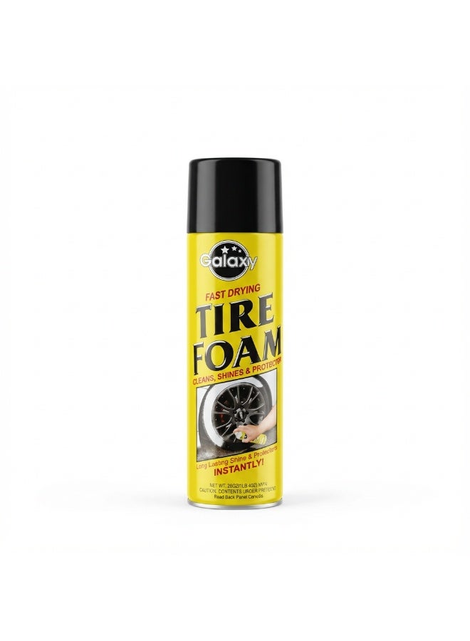 Tire Foam & Shine - Fast Drying Car Tire Cleaner | Long Lasting Protection | Instant Shine & Deep Clean | Advanced Foaming Formula | UAE Weather Resistant | Professional Grade Tire Care