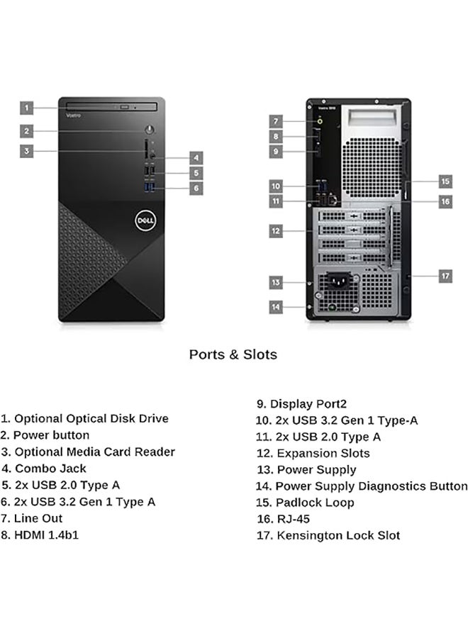 ديل أحدث كمبيوتر مكتبي للأعمال طراز Optiplex 3000 من الجيل الثاني عشر من Dell لعام 2023، ومعالج Core i7-12700/ذاكرة وصول عشوائي سعة 16 جيجابايت/محرك أقراص SSD سعة 512 جيجابايت/نظام التشغيل Windows-11 - Image 4