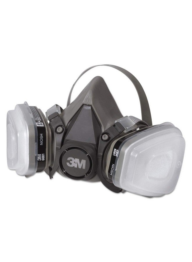 3M 3M P95/OV Paint Project Reusable Respirator 6211, Medium Size, NIOSH-APPROVED Organic Vapor Cartridge & P95 Rated Filters, Lightweight, Flexible, Thermoplastic Faceseal For Comfort (6211P1-DC) - Image 2