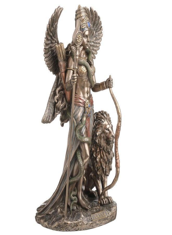 Veronese Design 9 1/8 Inch Inanna The Sumerian Goddess of Love and War Cold Cast Resin Bronze Finish Ancient Goddess Statue - Image 3