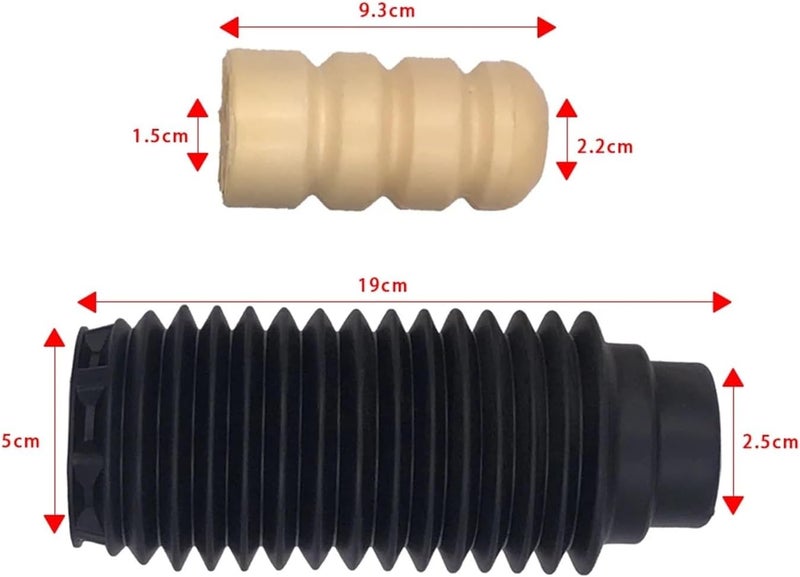 Wivplex Car Front Shock Absorber Buffer Rubber Boot Set - Image 2