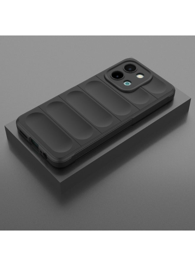 Premium Protection Back Silicone Case Compatible with Vivo y28 4G Magic Shield Shockproof Case with Camera Protection (Black) - Image 3