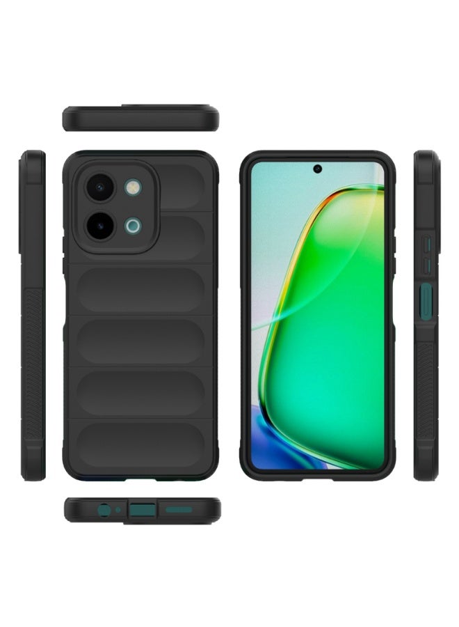 Premium Protection Back Silicone Case Compatible with Vivo y28 4G Magic Shield Shockproof Case with Camera Protection (Black) - Image 2