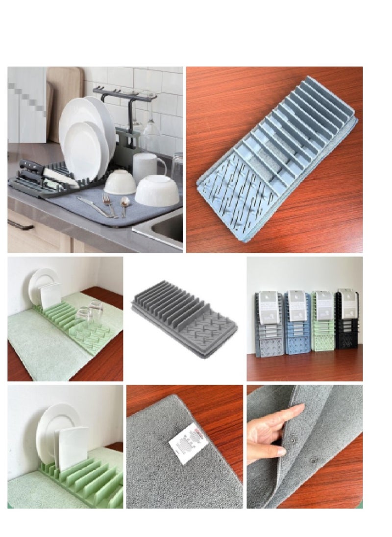 Drying Mat Dish Towel, Dish Drying Rack with Dish Organizer (Multi-Color) - pzsku/Z62C41C47DF7FEF3A9541Z/45/_/1740954233/7e8273d5-f91d-463a-8eff-c3847b50ddde