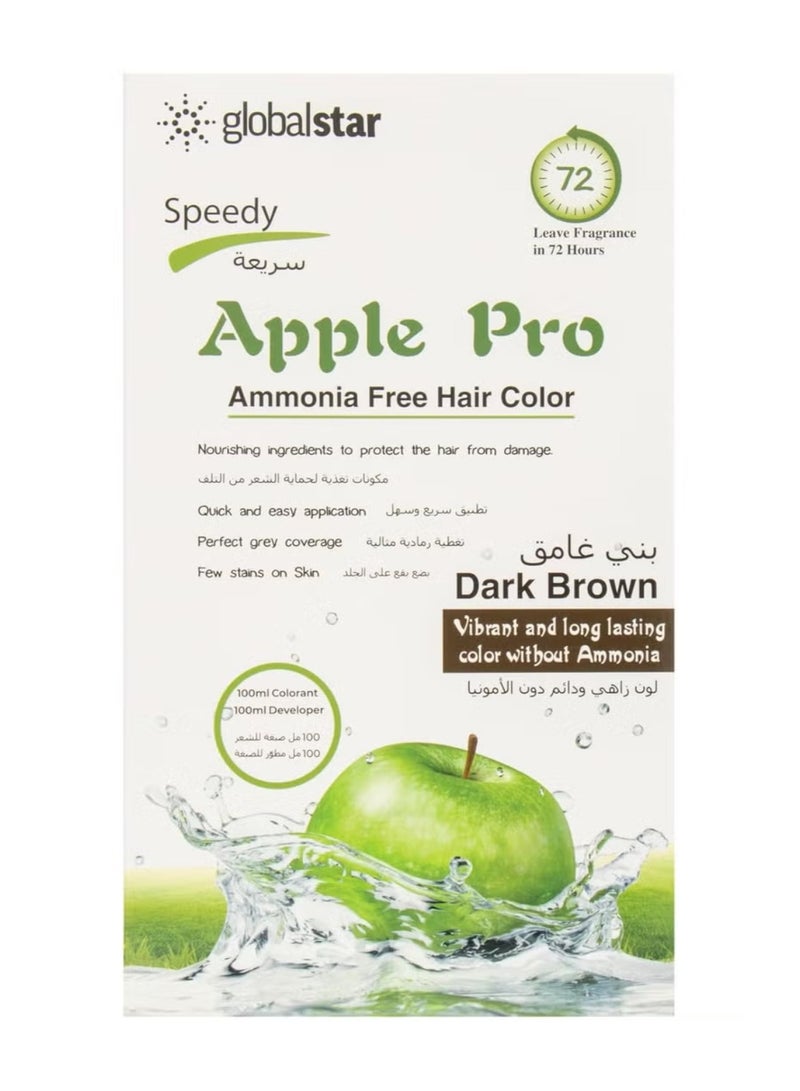 Global Star Apple Pro Ammonia Free Hair Color - Dark Brown - Image 1