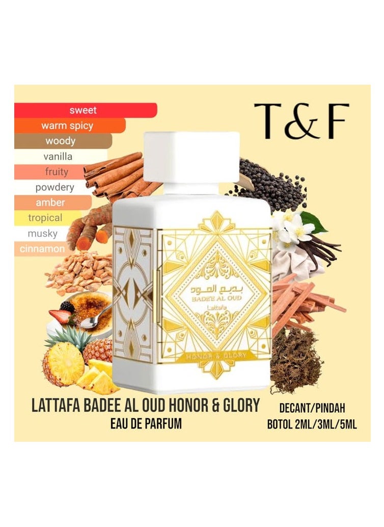 Lattafa Badee Al Oud Honor & Glory Eua De Parfum Niche Dubai 100ml  - Image 2