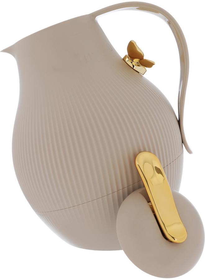 Alsaif Dora Plastic Thermos 1 Liter Light Brown  - Image 4