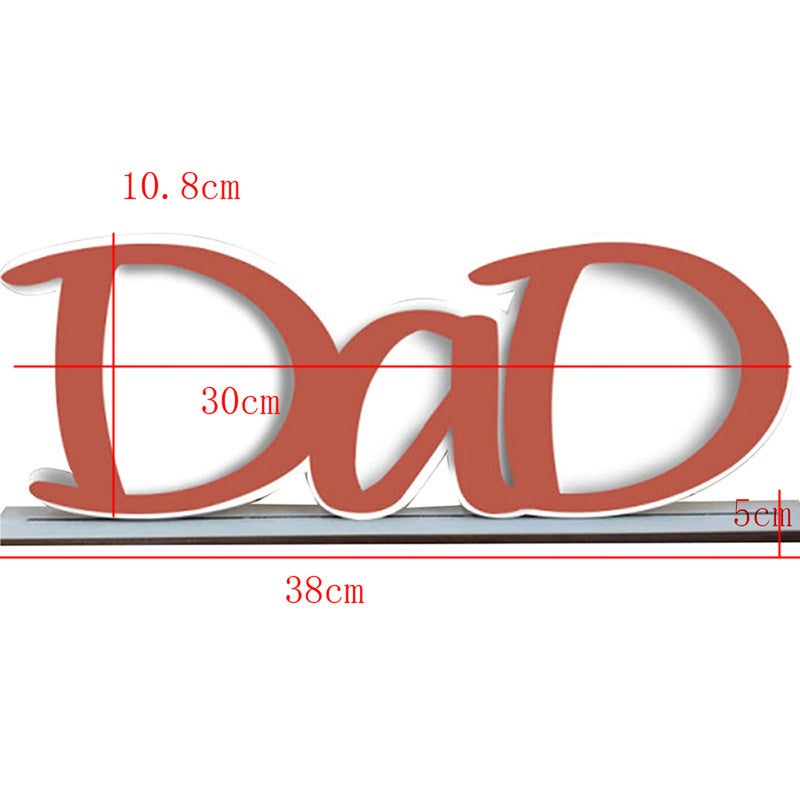 Picture Frame Father's Day Decoration Gift Photo Frame DaD/PaPa Shape for Desk Decor Ornaments - Image 3