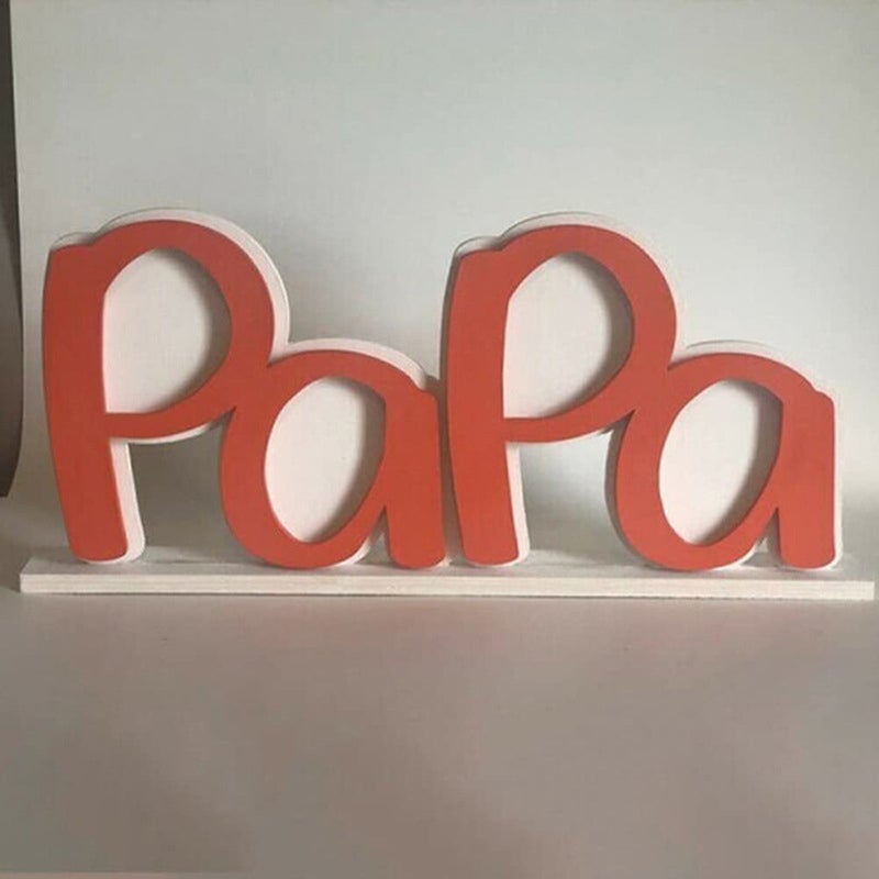 Picture Frame Father's Day Decoration Gift Photo Frame DaD/PaPa Shape for Desk Decor Ornaments - Image 5