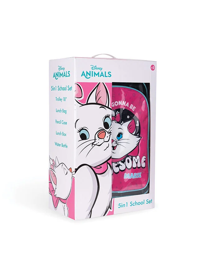 Trucare Disney Marie Pawesome 5 in 1 Trolley Box Set 18 inches
