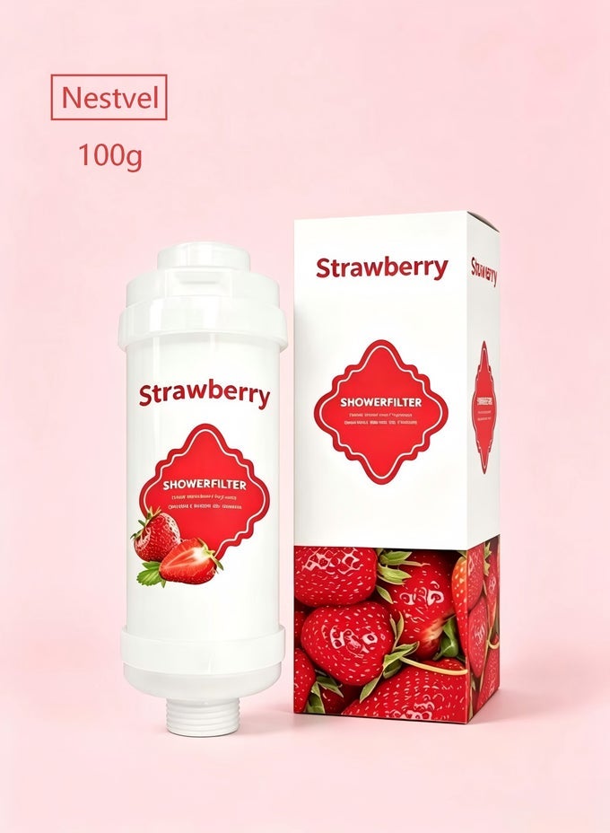 VITAMIN SCENTED BEADS SHOWER FLITER, ANTI HAIR LOSS, PREVENTS DRY SKIN, CHLORINE REMOVAL, RUST REMOVAL, RELAXING AROMATHERAPY, NON-TOXIC (STRAWBERRY SCENT)100G