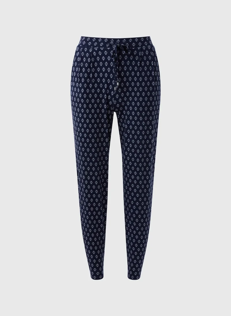 Matalan Navy Harem Printed Trousers