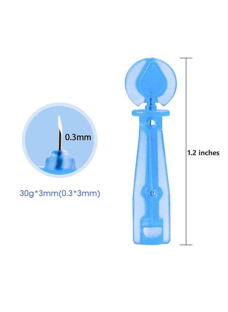 KHAJUL - 50PCS Disposable Blackhead and Blemish Remover Tools, For Acne, Whitehead, Comedone Removal - Pimple Popper Set, For Salon and Home Use (Blue) - Image 1