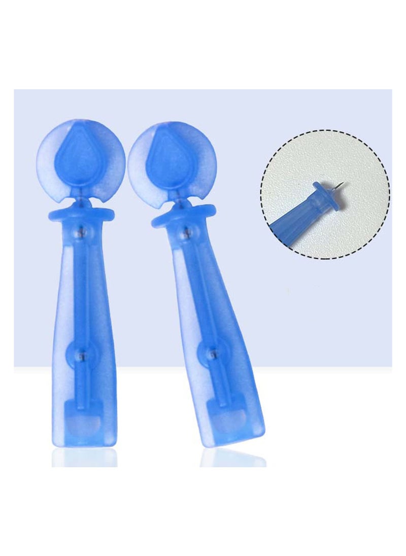 KHAJUL - 50PCS Disposable Blackhead and Blemish Remover Tools, For Acne, Whitehead, Comedone Removal - Pimple Popper Set, For Salon and Home Use (Blue) - Image 1