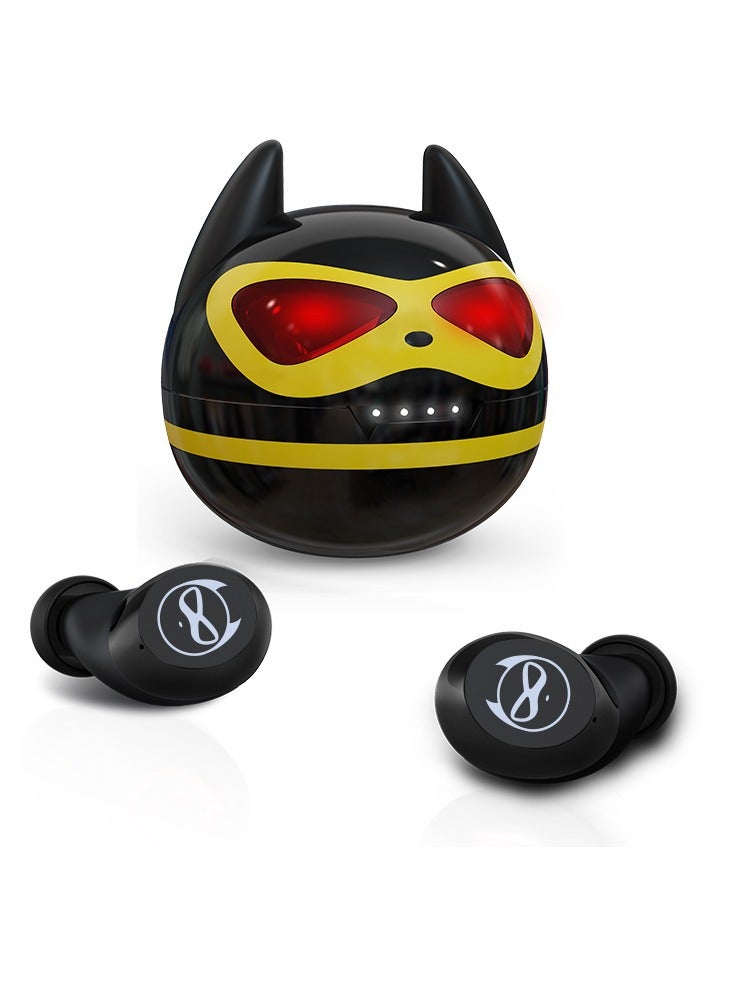 K3 Bluetooth Earphones, Waterproof Wireless Earbuds With Built In Mic, Comfortable Noise Cancelling Stereo Headphones, High Bass Sports Headset For Home Office Workout, (K3 Black And Yellow)