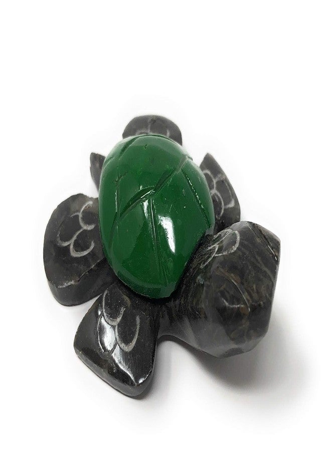 Happy Aloha Hawaiian Hand Carved Natural Marble Turtle Assorted (Green, 1.5-inch) - Image 3