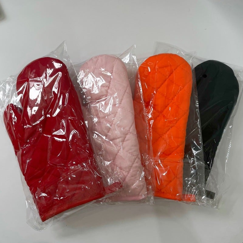 Thick Cotton Microwave Oven Gloves Black (single) - Image 5