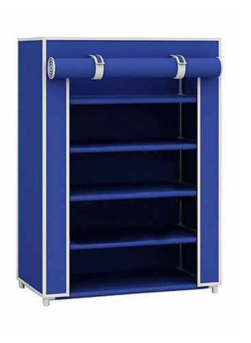 Generic Shoe Closet 5 Rack With Cover Blue 1.5x23.6x12inch 