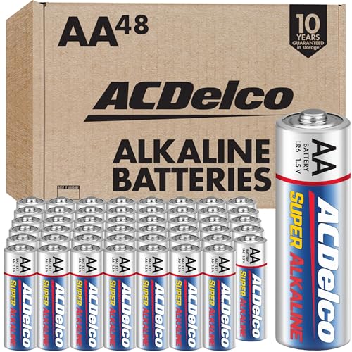 PowerMax ACDelco 48-Count Double AA Batteries, Maximum Power Super Alkaline Battery, 10-Year Shelf Life, Reclosable Packaging - Image 1