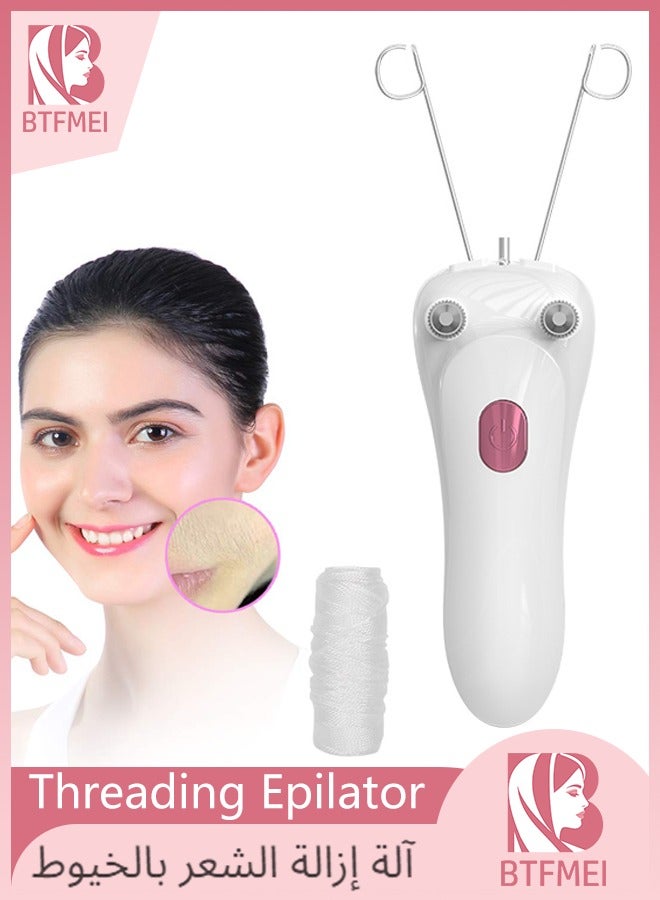 BTFMEI Facial Hair Remover, Epilators Electric Women Cordless Facial Threading Epilator Ladies Beauty Hair Remover USB Rechargeable Facial Trimmer Cotton Threading Hair Shaver - Image 1