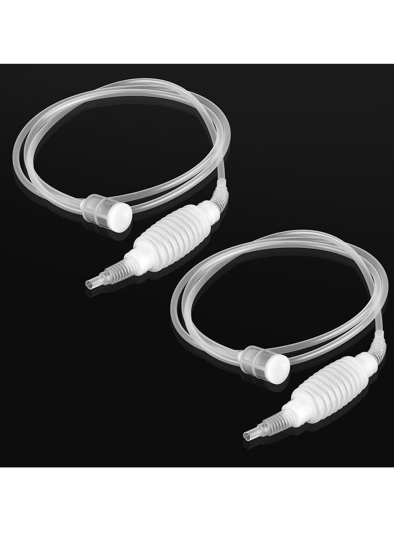 2 Pack Manual Siphon Pump Set, Liquid Transfer Hose with Filter for Home, Fish Tank, and Bottles - Image 1