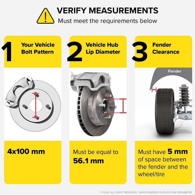 StanceMagic - 5mm Hubcentric 4x100 Wheel Spacers (56.1mm bore) - Compatible with Honda Accord Civic Fit CRX Prelude, Acura Integra GS GSR LS DA DC2 DC4, Mini Cooper - Pack of 2 - Image 3