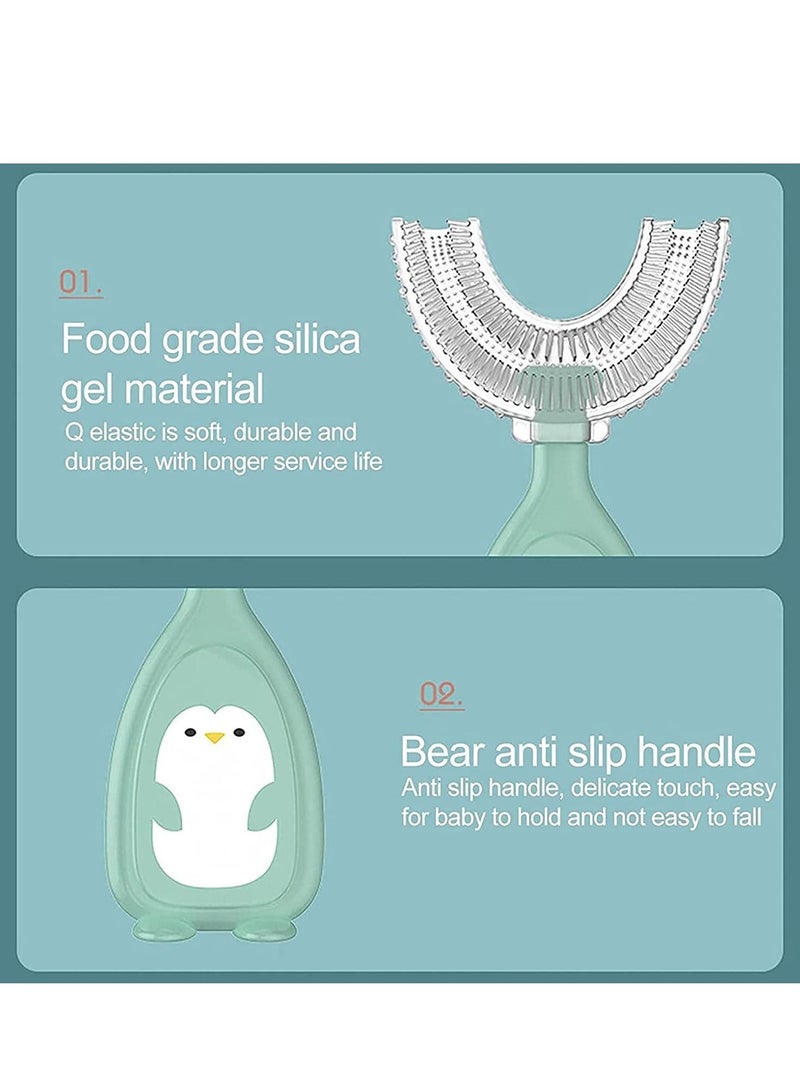 كاست ويف فرشاة أسنان للأطفال بتصميم رأس فرشاة ناعمة على شكل حرف U ، فرشاة أسنان إلكترونية للأطفال على شكل حرف U ، فرشاة أسنان على شكل حرف U ، فرشاة أسنان 360 للأطفال على شكل حرف U ، فرشاة أسنان كبيرة للفم ، فر - Image 3