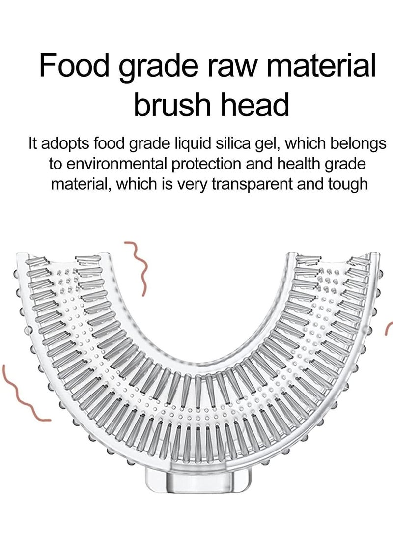 كاست ويف فرشاة أسنان للأطفال بتصميم رأس فرشاة ناعمة على شكل حرف U ، فرشاة أسنان إلكترونية للأطفال على شكل حرف U ، فرشاة أسنان على شكل حرف U ، فرشاة أسنان 360 للأطفال على شكل حرف U ، فرشاة أسنان كبيرة للفم ، فر - Image 5
