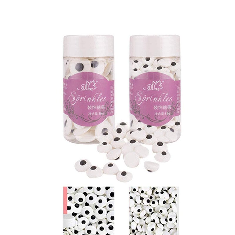 Sentovac 2 Bottles Candy Eyeballs Eyes Cake Cupcake Toppers Cookie Decorations,Two Size Mixed,Sweet Personalities Edible Candy For HALLOWEEN Cake Cupcakes Decoration - Image 4