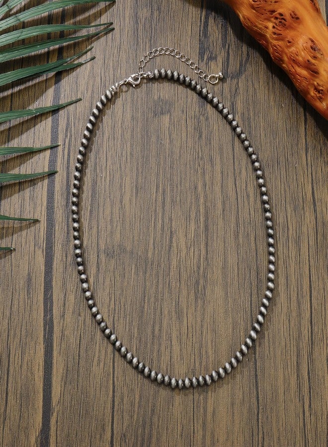 بوكار قلادة من خرز اللؤلؤ نافاجو من بوكار، مصنوعة يدويًا، قلادات طويلة متعددة الطبقات، مجوهرات نسائية لحفلات الزفاف والخطوبة (NK-10772) (18 بوصة) - Image 2