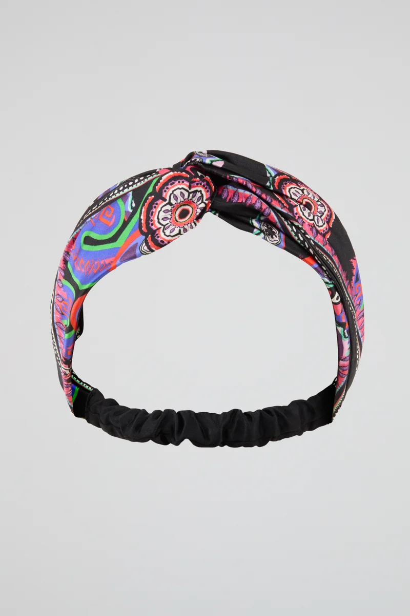 roberto cavalli Roberto Cavalli Multicolor Printed Knot Headband