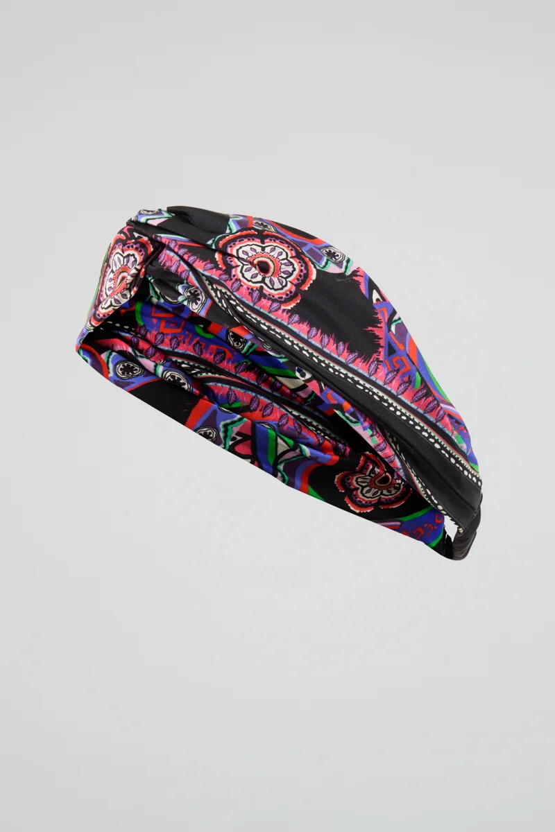 roberto cavalli Roberto Cavalli Multicolor Printed Knot Headband