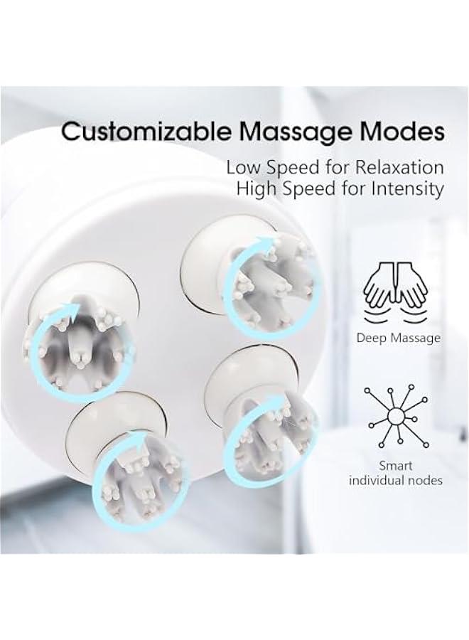 KHAJUL Electric Scalp Massager with Four Spare Massage Heads for Headaches, Head Scratcher, Stress Relax, Hair Growth Gifts for Women Men (Blue) - Image 3