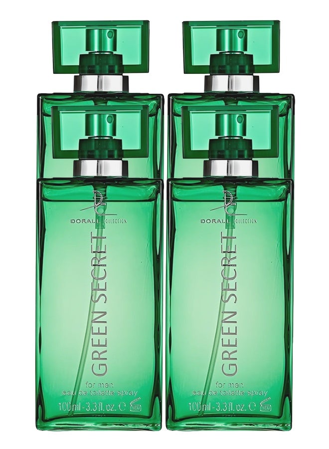 DORALL COLLECTION 4 Pieces Green Secret Perfume For Men 100ml EDT - Image 1