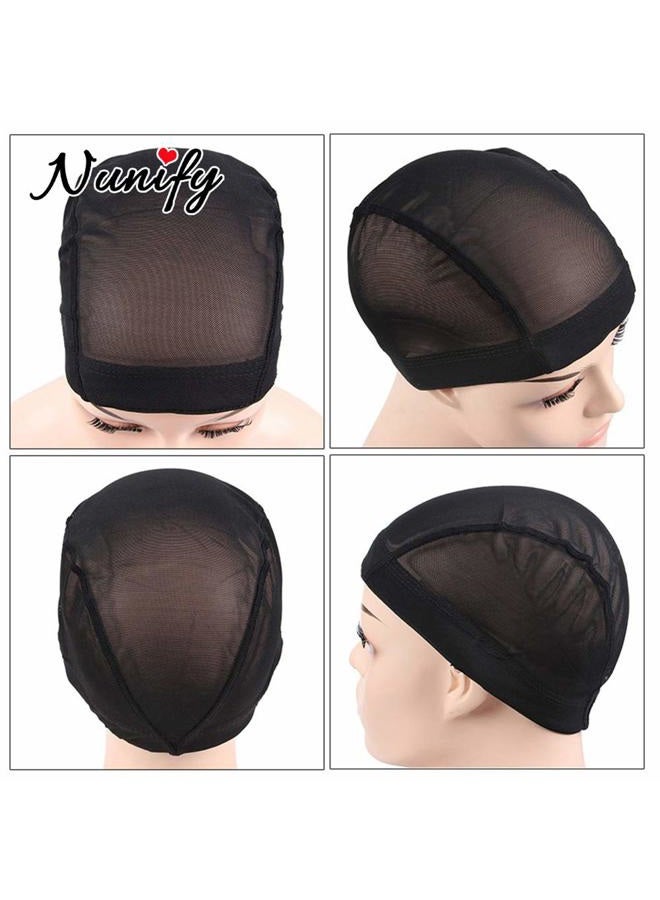 Nunify Breathable Mesh Dome Caps For Wigs Making, Glueless Spandex Wig Cap Hair Weaveing Net With Width Elastic Wig BandsNunify Breathable Mesh Dome Caps For Wigs Making, Glueless Spandex Wig Cap Hair - Image 2