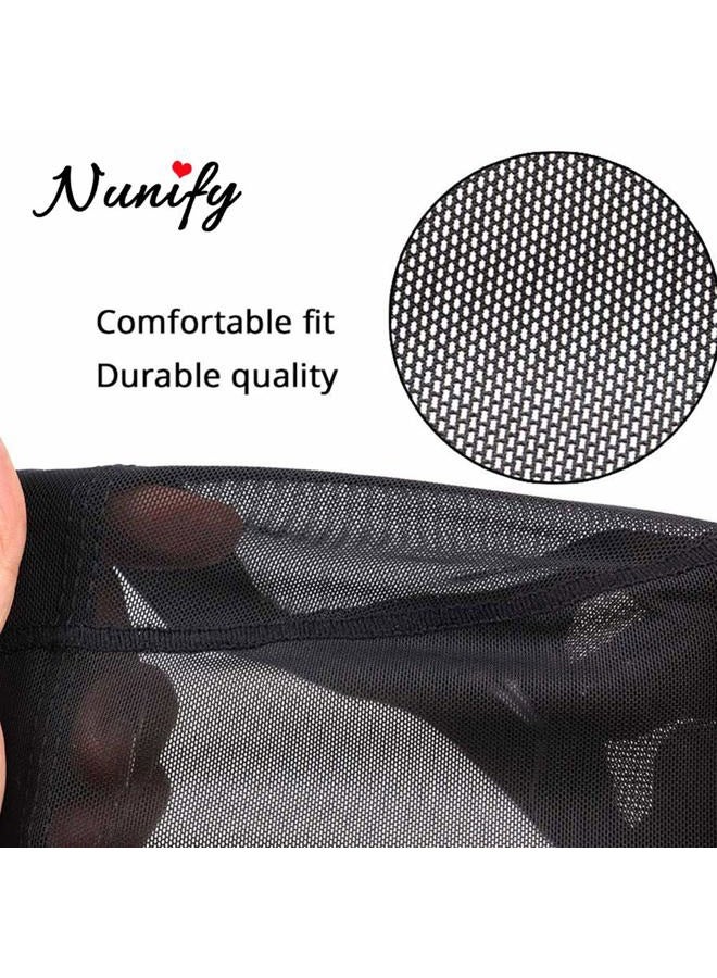 Nunify Breathable Mesh Dome Caps For Wigs Making, Glueless Spandex Wig Cap Hair Weaveing Net With Width Elastic Wig BandsNunify Breathable Mesh Dome Caps For Wigs Making, Glueless Spandex Wig Cap Hair - Image 4
