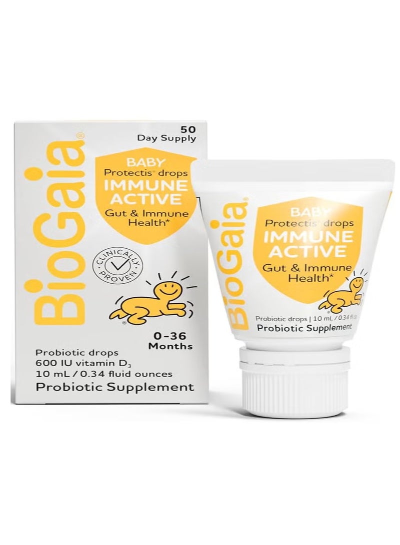 بيوجايا قطرات بروبيوتيك للأطفال من بروتيكتيس مع فيتامين د، 0.34 أونصة سائلة (10 مل) - Image 1