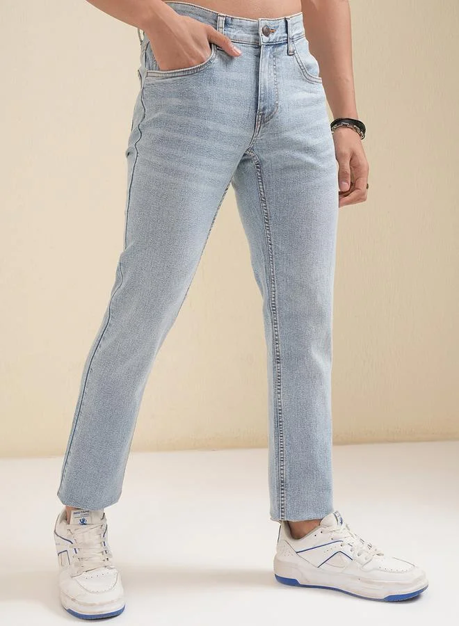 HIGHLANDER Mid-Rise Slim Fit Stretchy Jeans by Styli