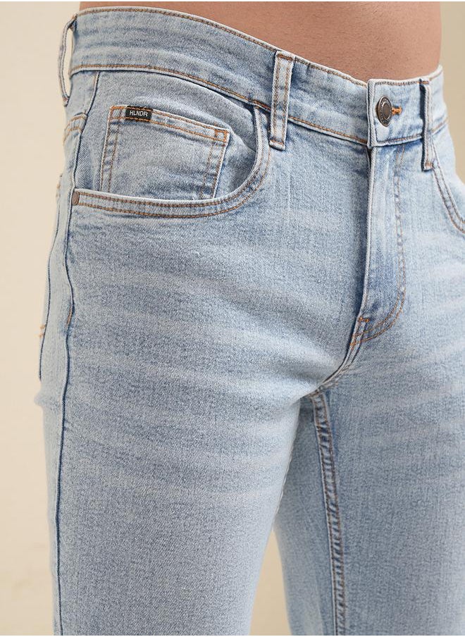 HIGHLANDER Mid-Rise Slim Fit Stretchy Jeans by Styli  - Image 5