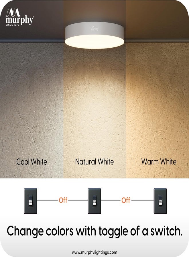 Murphy 15W 3-in-1 LED Round Surface Ceiling Light | 2 Year Warranty | Color Changing (Cool White/Natural White/Warm White) | Rimless Slim Design | Pack of 1 - Image 2