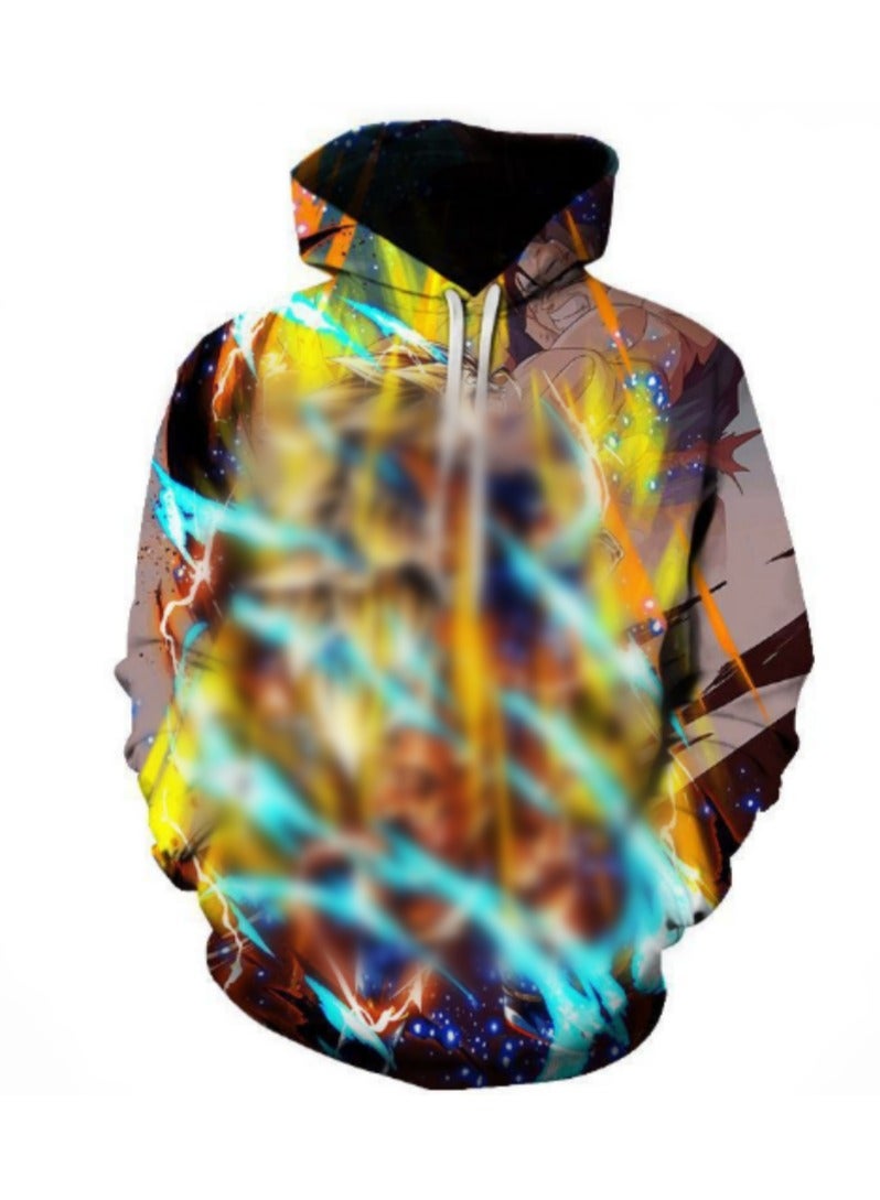 KUYING New Youth Bead Printed Casual Loose Sports Hoodie  - Image 1