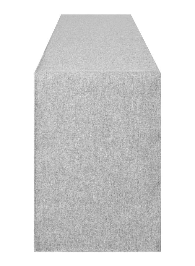 Winotic Grey Table Runner 13 x 36 Inches Long, Cotton Linen Farmhouse Style Dresser Scarf for Kitchen Dining Coffee Table Parties Wedding Home Decor (13” x 36”, Grey) - Image 1