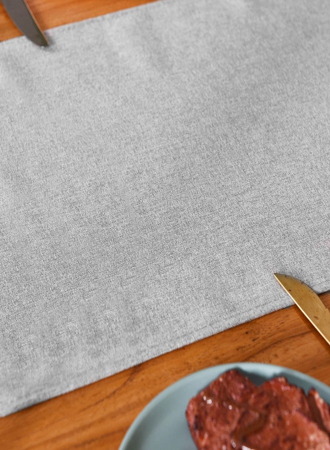 Winotic Grey Table Runner 13 x 36 Inches Long, Cotton Linen Farmhouse Style Dresser Scarf for Kitchen Dining Coffee Table Parties Wedding Home Decor (13” x 36”, Grey) - Image 5