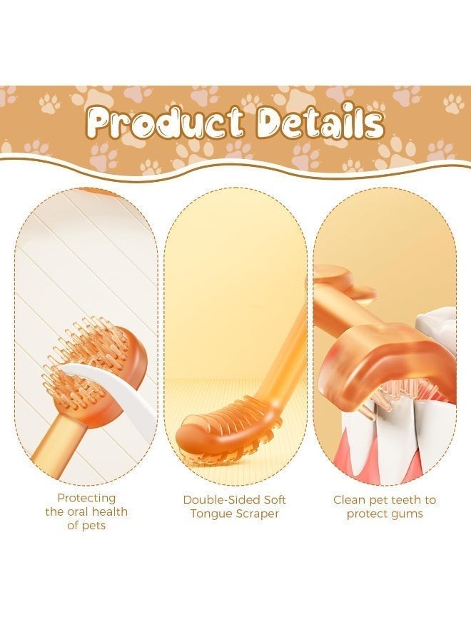 3-Piece Small Dog and Cat Toothbrush Set with Storage Box, Soft Silicone Cat and Dog Toothbrush Set, Pet Toothbrush Tongue Cleaner | Easy to Use | Deep Cleaning for Small Dog Teeth - Image 4