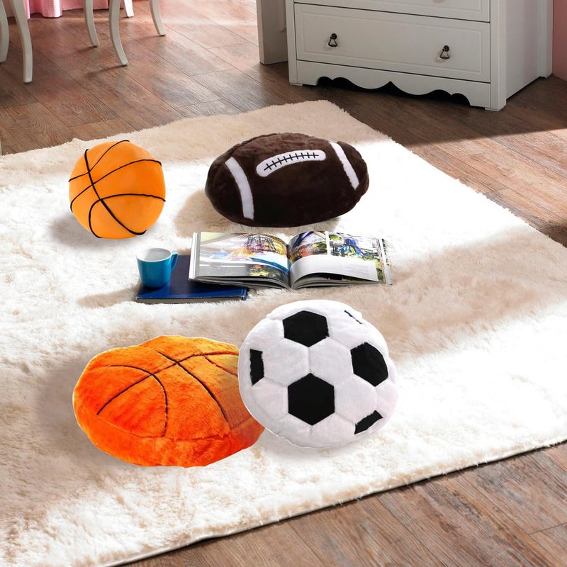 OPHRBU Baseball Sports Pillow Fluffy Soft Throw Pillow Toy ï¼Œ14" Durable Sport Baseball Plush Toys,Plush Toys Gift for Kids Boy Girls Children Room Decoration - Image 3