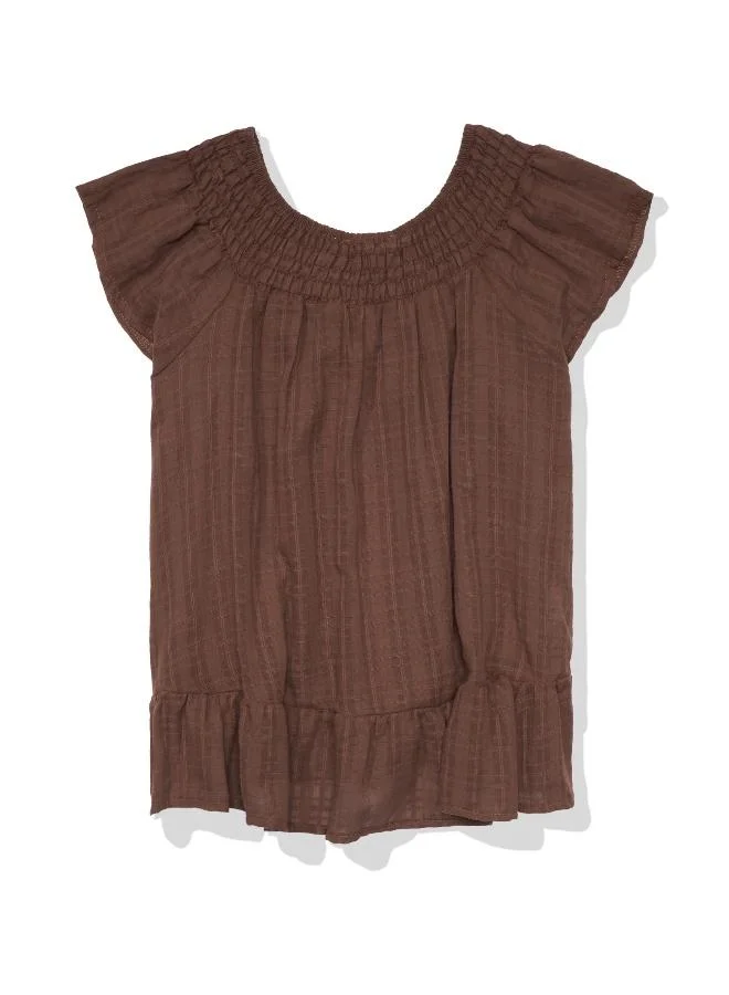 American Eagle AE High Neck Babydoll Tank Top