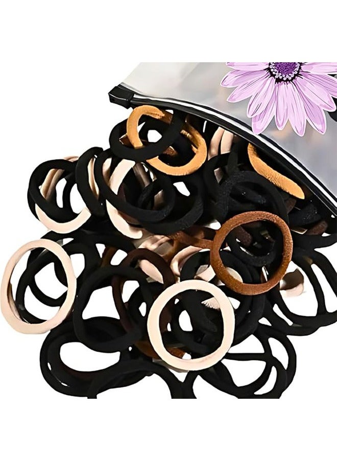 BTFMEI 200 pcs Thick Cotton Hair Ties, Girls Hair Bands Elastic Hair Bands Hair Accessories Multicolor  - Image 2