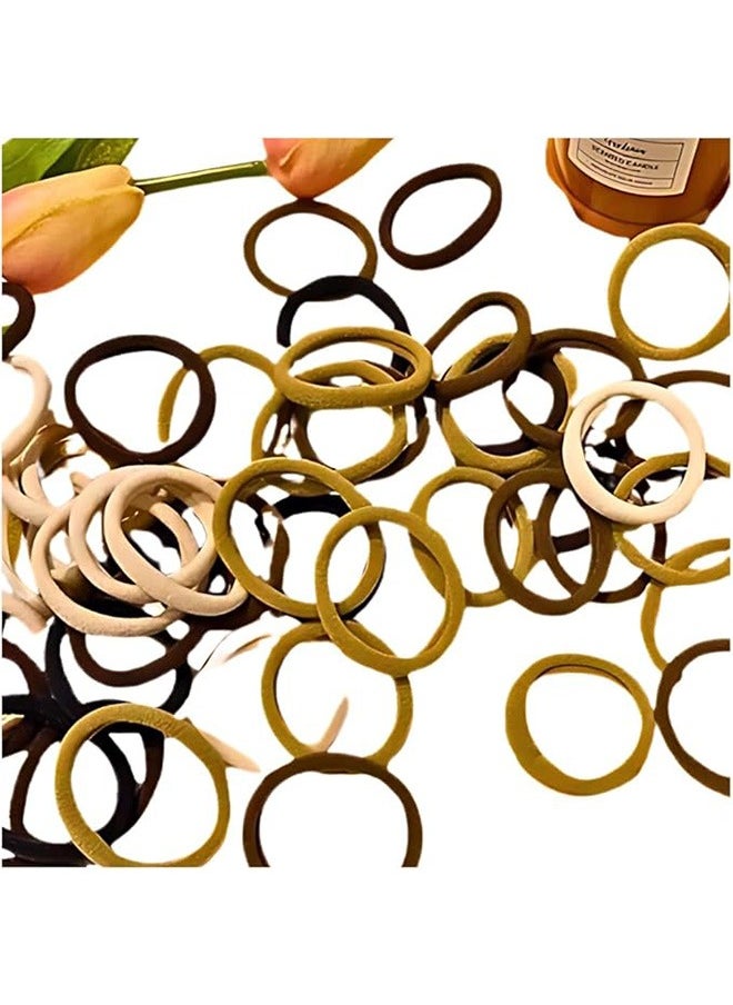 BTFMEI 200 pcs Thick Cotton Hair Ties, Girls Hair Bands Elastic Hair Bands Hair Accessories Multicolor  - Image 3