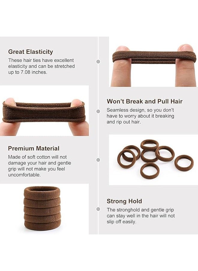 BTFMEI 200 pcs Thick Cotton Hair Ties, Girls Hair Bands Elastic Hair Bands Hair Accessories Multicolor  - Image 5